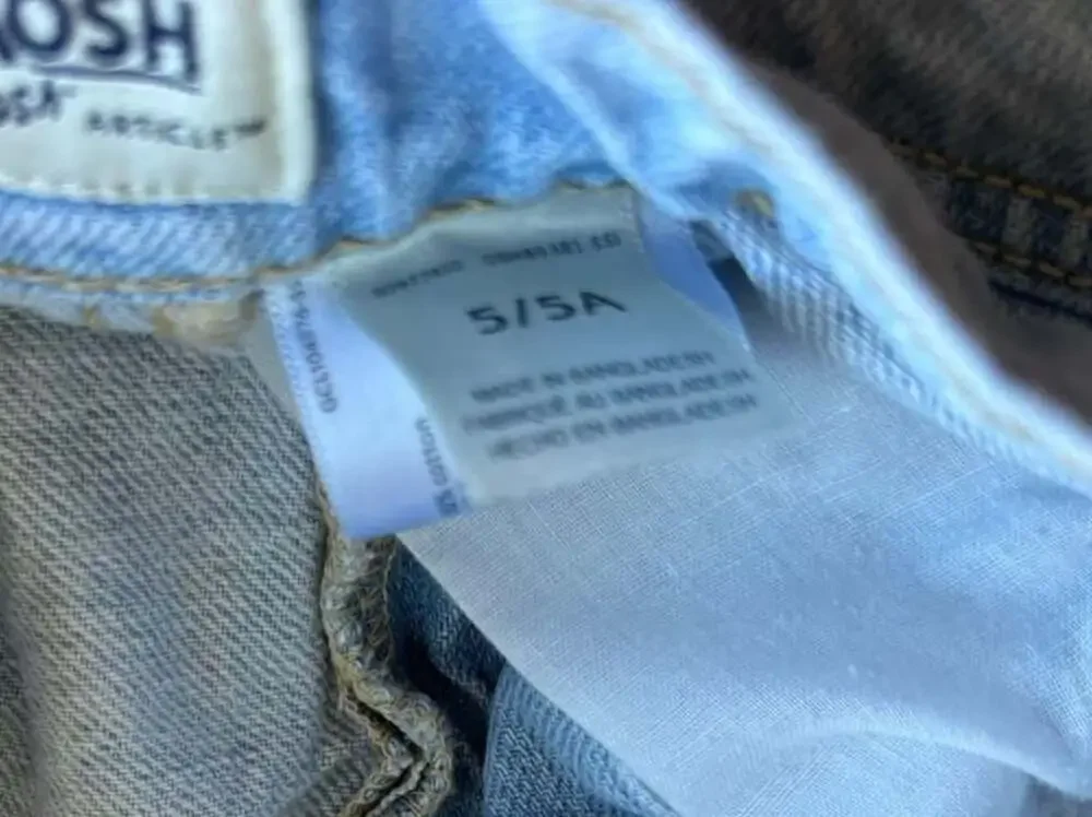OshKosh B'gosh‎ Toddler Girls Distressed Denim Shorts Light Wash Size 5T